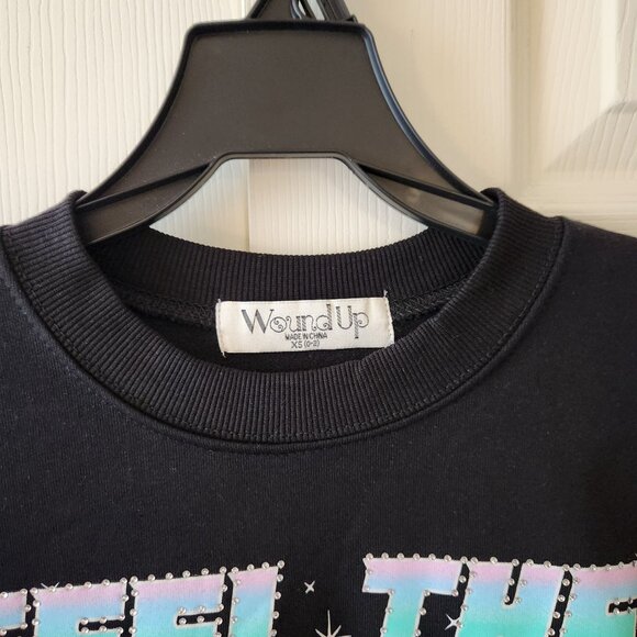 Feel The Heat Muscle Car Black Graphic Crewneck Sweatshirt XS - Picture 3 of 6